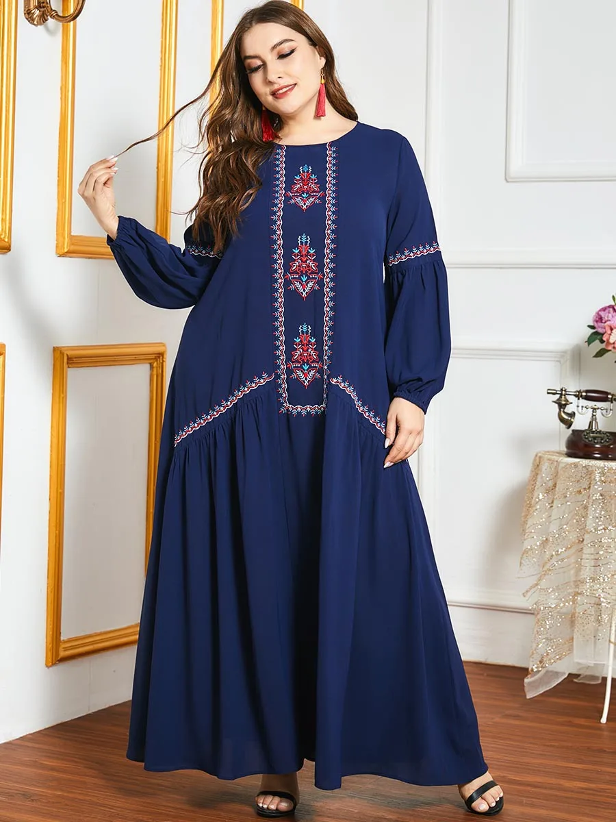 Мусульманское платье Eid Mubarak макси платья для женщин 2021 Рамадан Abaya яркая Арабская мусульманская одежда длинное платье кафтан