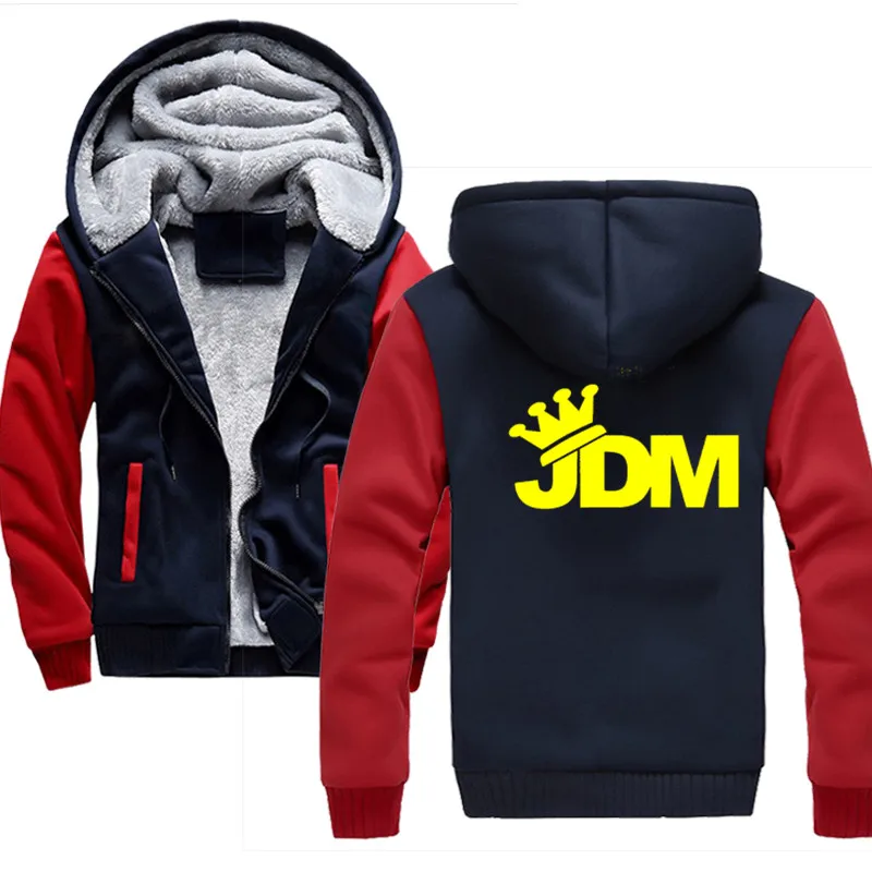 

JDM hoodies Men Sweatshirts Men/Women Hoodies With Hat Print fleece Thickening Autumn Winter Male Warm Coat Brand Clothing