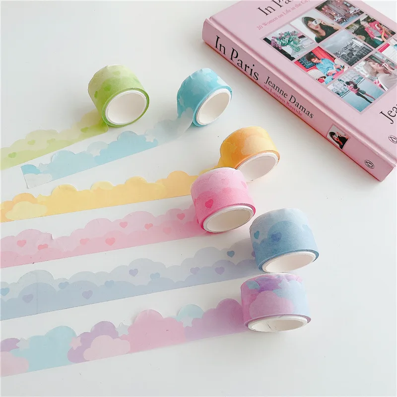 

Washi Tape Hand Account Sticker Sealing Sticker Decoration Paper Masking Tape Stationery Cloud love
