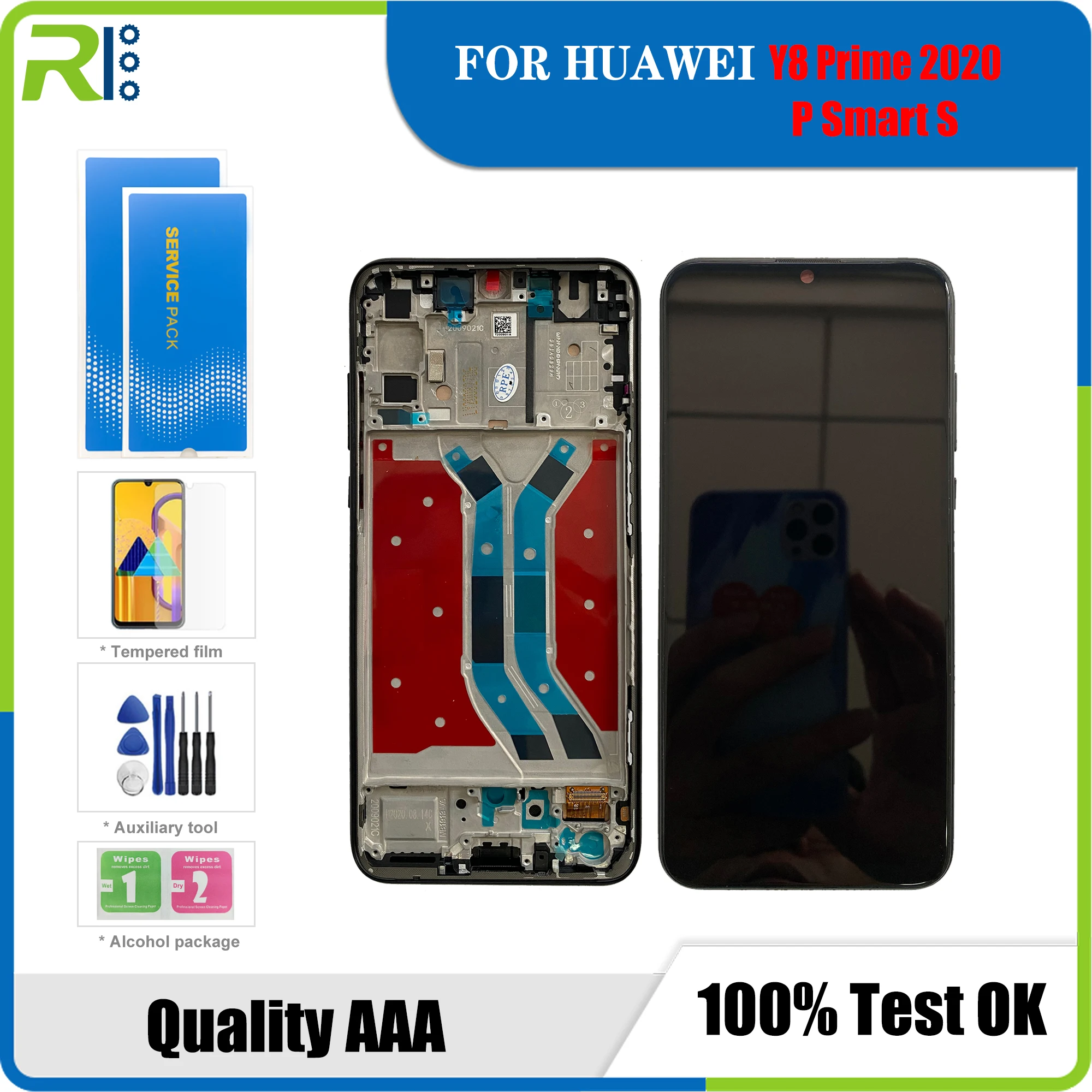 

Оригинальный Supor Amoled / TFT 6,3 дюймов для Huawei Y8p 2020 Global / P Smart S AQM-L21 ЖК-дисплей сенсорный экран дигитайзер монтаж