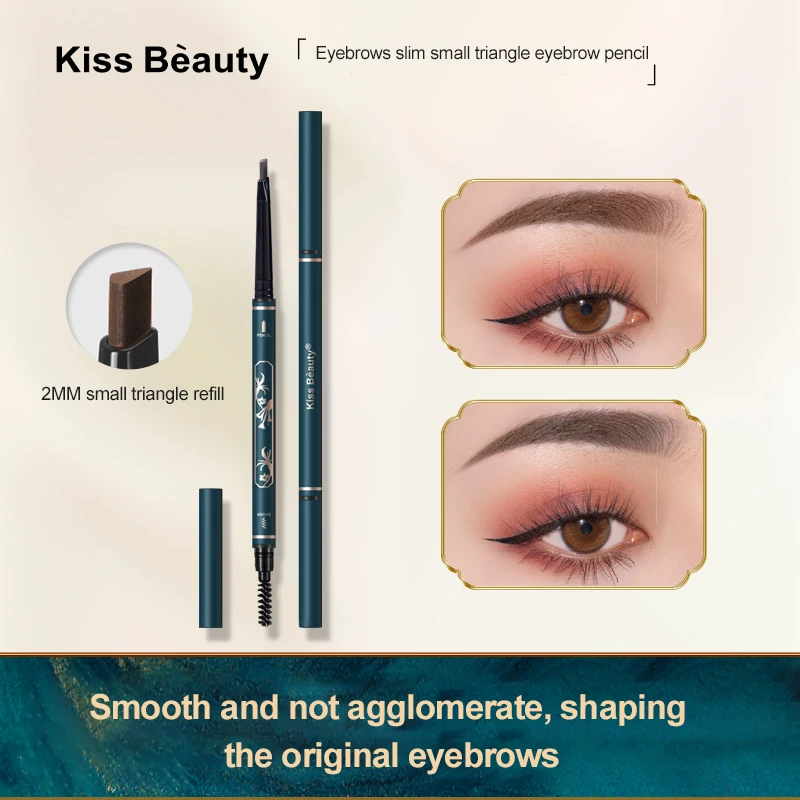 

Kiss Beauty 3 Colors Extremely Fine Eyebrow Pencil Natural Long-lasting Waterproof And Sweat-proof Eyebrow Pen Makeup