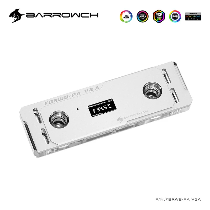 

Водяной блок BARROWCH FB RWB-PA V2, 2 или 4 канала, акриловая медь, с термометром, экран, охладитель памяти