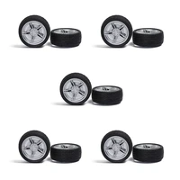 10pcs diy rubber wheels tire diameter 40mm tyres 3mm shaft wearable for rc mini car model toy spare parts