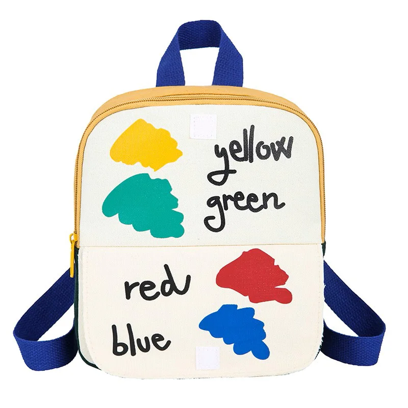 Школьный рюкзак с откидной крышкой, детский миниатюрный ранец с мультяшным принтом, подходящие цвета детские сумки, легкая дизайнерская су...