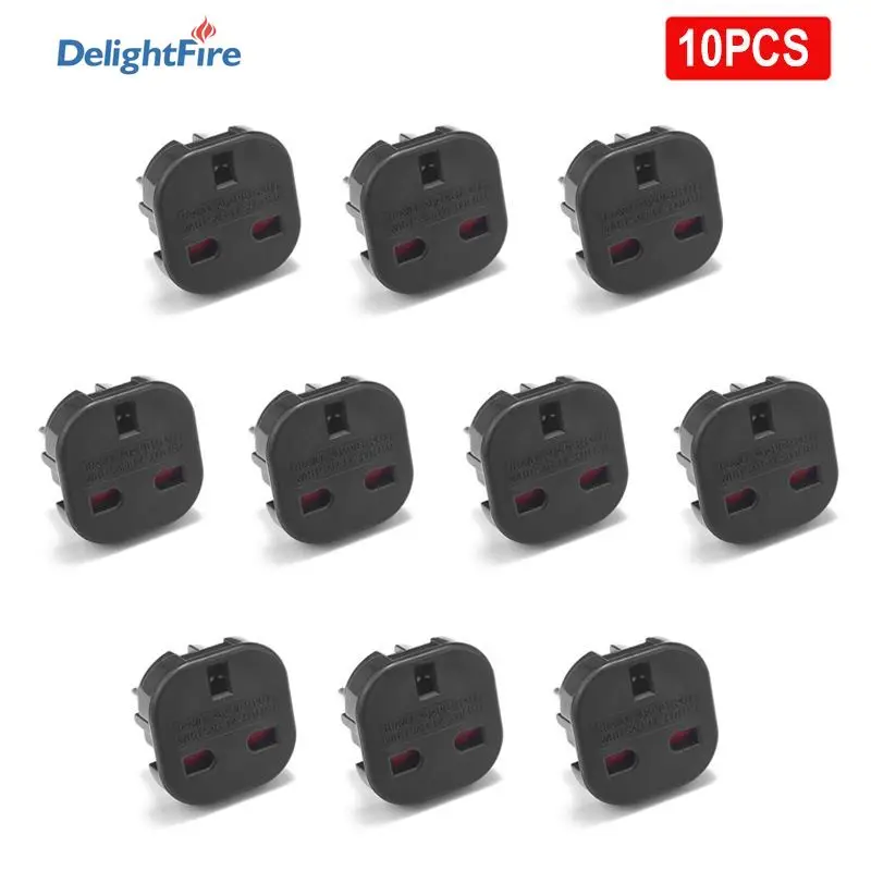 5 шт. переходник с вилки стандарта Великобритании на ЕС 250 В адаптер питания