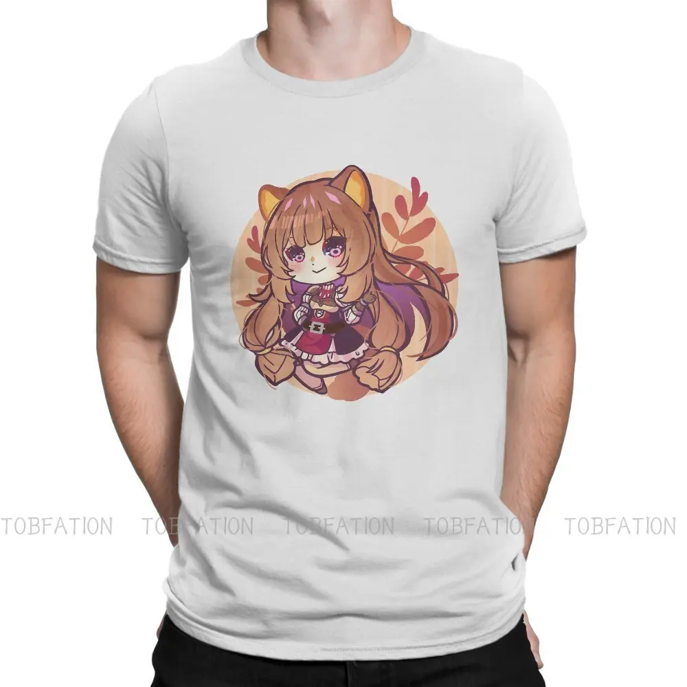 

Симпатичные новейшие футболки Raphtalia с изображением героев из игры The Rising of the Shield Hero, мужская стильная ткань, уличная одежда, футболка с кругл...