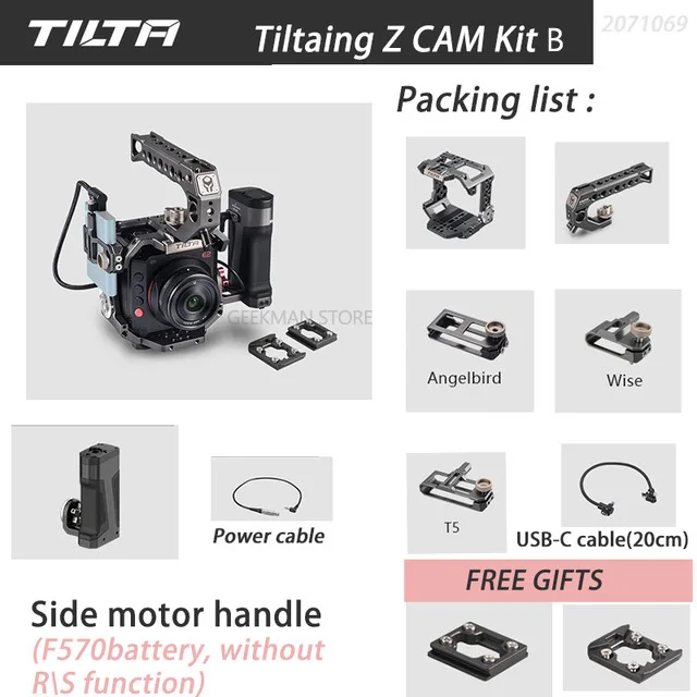 Tiltaing Z CAM Kit A B C для камеры Z-Cam E2 S6 F6 F8 клетка с боковой фокусировкой ручка Tilta Accessiroes vs SmallRig - Цвет: Z cam kit B