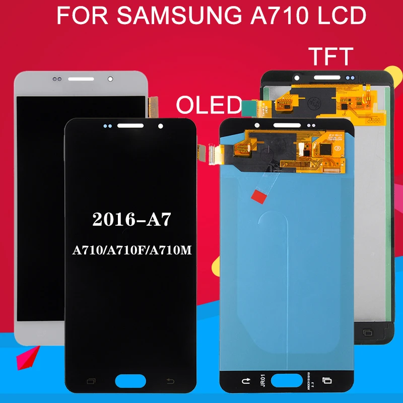 Dinamico продвижение A710 ЖК-дисплей для samsung Galaxy A7 ЖК-дисплей с кодирующий преобразователь сенсорного экрана в сборе A710M A710F дисплей