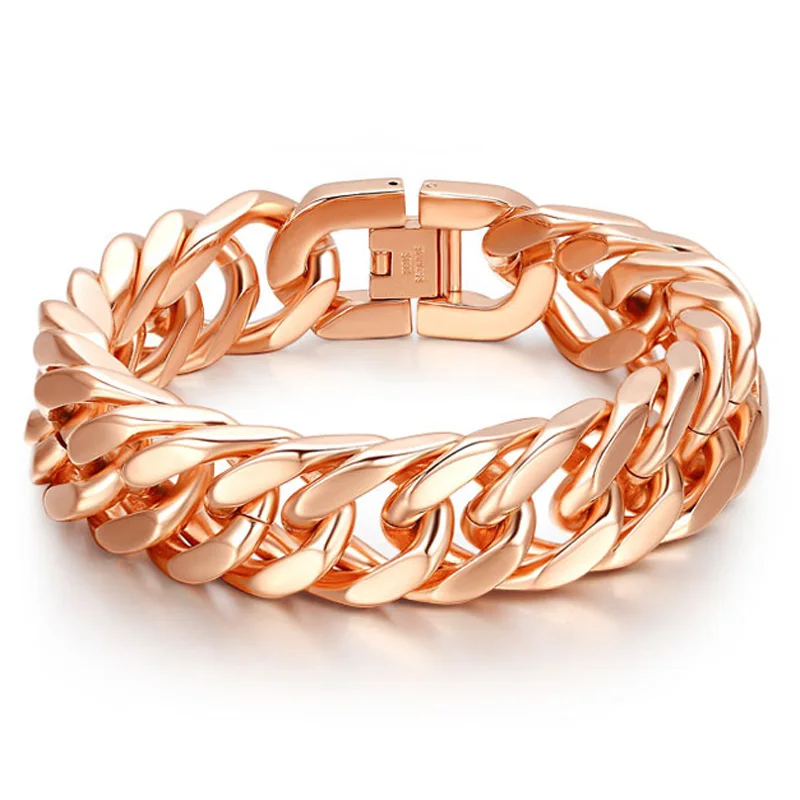 Высокое качество из нержавеющей стали золото Снаряженная кубинская цепь звено