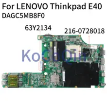 KoCoQin Laptop motherboard For LENOVO Thinkpad E40 Mainboard 63Y2134 DA0GC5MB8F0 HM55 216-0728018