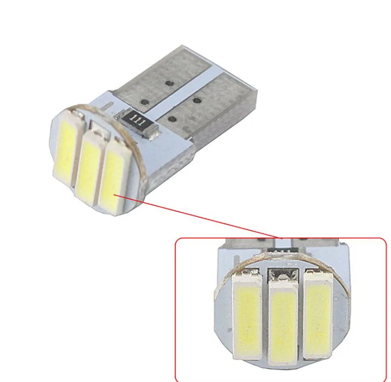 

1000Pcs T10 Super Bright 7020 SMD W5W 194 501 3 LED Car Auto Interior Lights Wedge Door Instrument Side Bulb Lamp