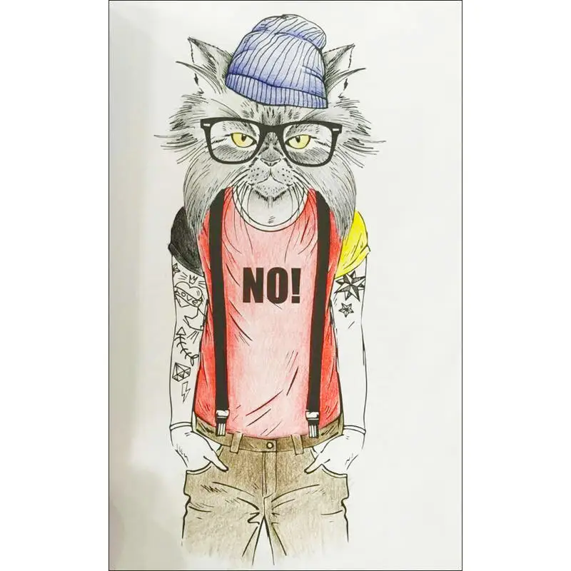 Раскраски для взрослых книжка-раскраска Кот райские книги детей снимают стресс и