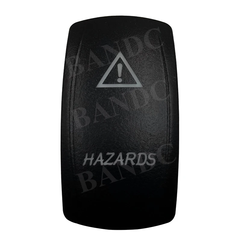 

Car Boat Dash HAZARDS Pattern Laser Etched Rocker Switch Backlit Cover Cap for the ARB/Carling/NARVA 4x4 Switches, Cover Only!