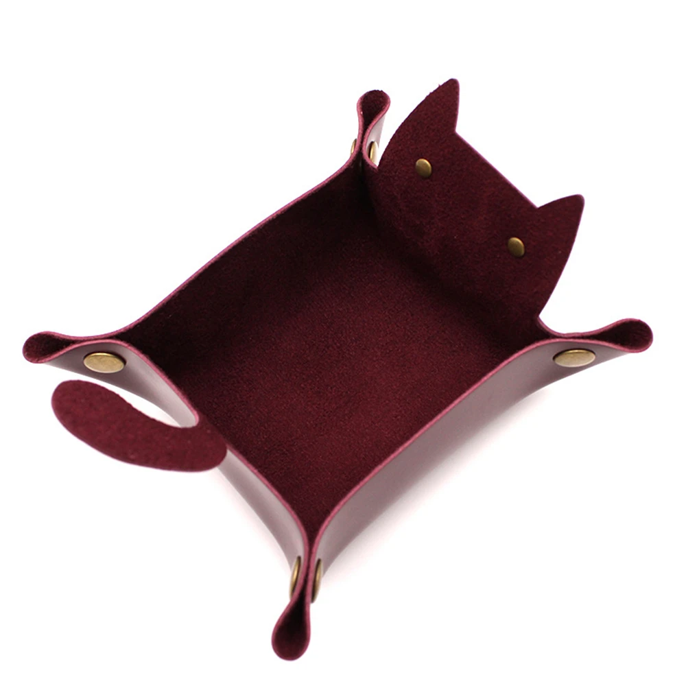 Игра в кости кожаный лоток кошка Форма ящик для хранения ювелирных изделий ПУ