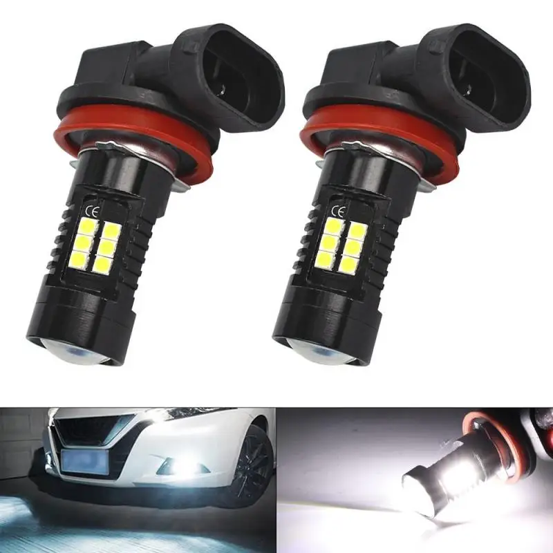 

2 шт., Автомобильные светодиодные противотуманные лампы H8 H11 3030smd 6000 лм к