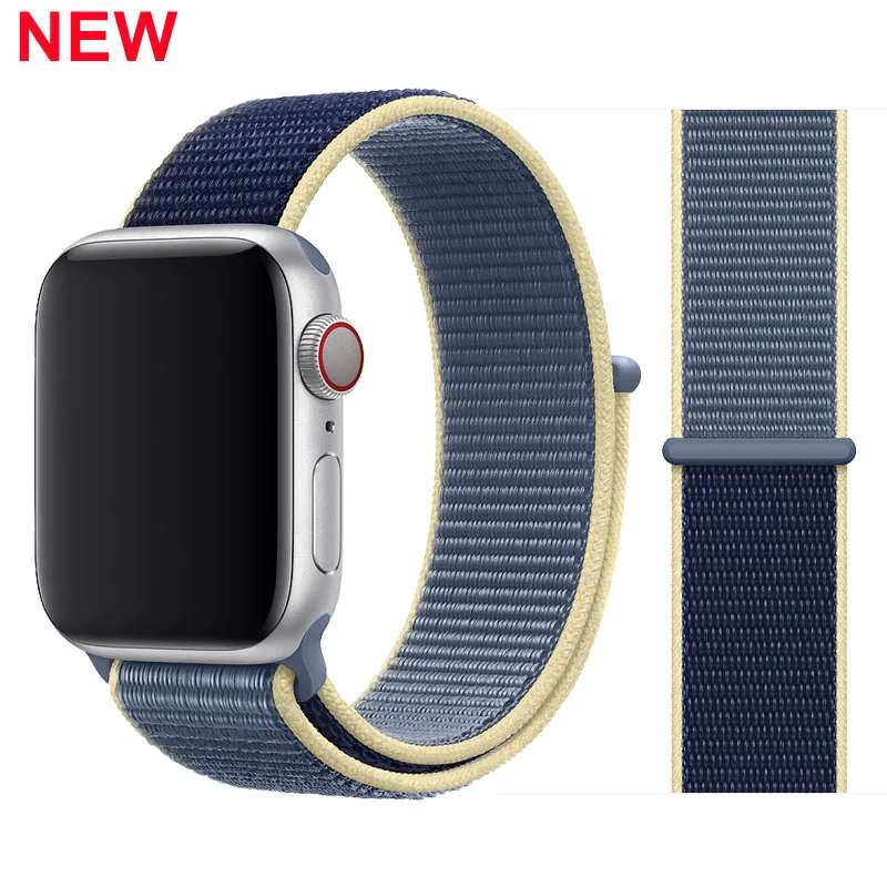 Ремешок для Apple Watch 42 мм 38 мм 5 4 3 correa iwatch 44 мм 40 мм спортивный браслет-петля Apple watch 5 4 аксессуары 5/3/2 - Цвет ремешка: 41-Alaskan Blue
