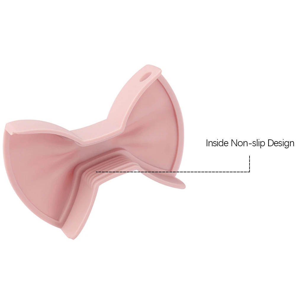 

2pcs Silicone Gloves Oven Bowl Heat Insulated Finger Gloves Cooking Microwave Non-Slip Gripper Pot Holder Kitchen Baking Tool
