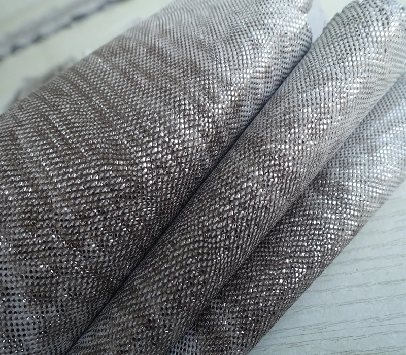 Большой размер серебряная зернистая натуральная змеиная кожа цельный материал