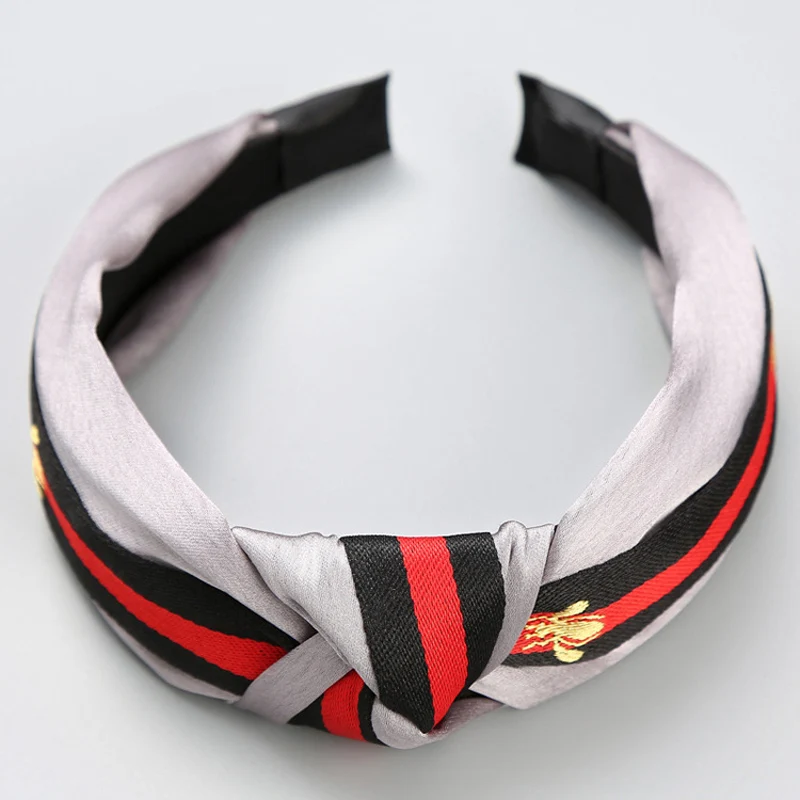 Striped G В Корейском стиле,, полосатая ткань повязка Крест из мягкого хлопка 1 шт. бант повязка на волосы "тюрбан" удобная повязка на голову; резинка для волос аксессуары - Цвет: Striped G