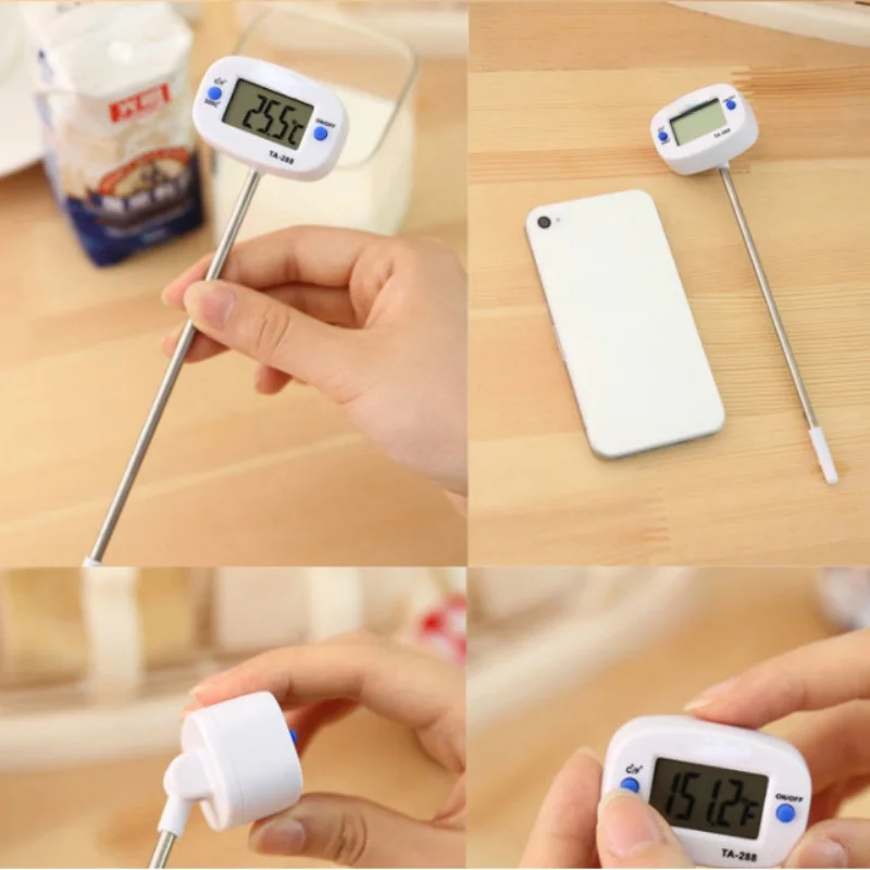 

Kitchen Convenient Pen Needle Thermometer Electronic Digital Display Probe Liquid Barbecue Oil Temperature Thermometer New
