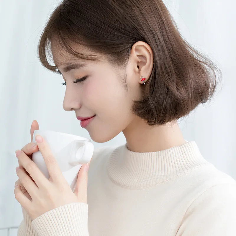 Женские серьги пусеты для балета Trusta серебро 925 пробы подарок школьниц и дочек