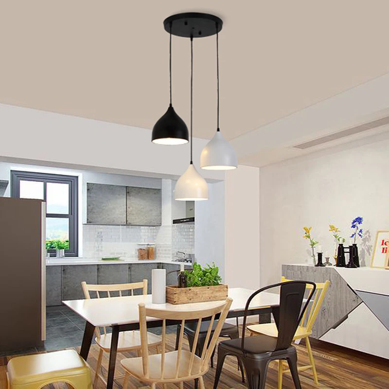 modern aluminum Ceiling Lights E27 black lampara de techo dining restaurant bar coffee industrial vintage ceiling lamp | Освещение
