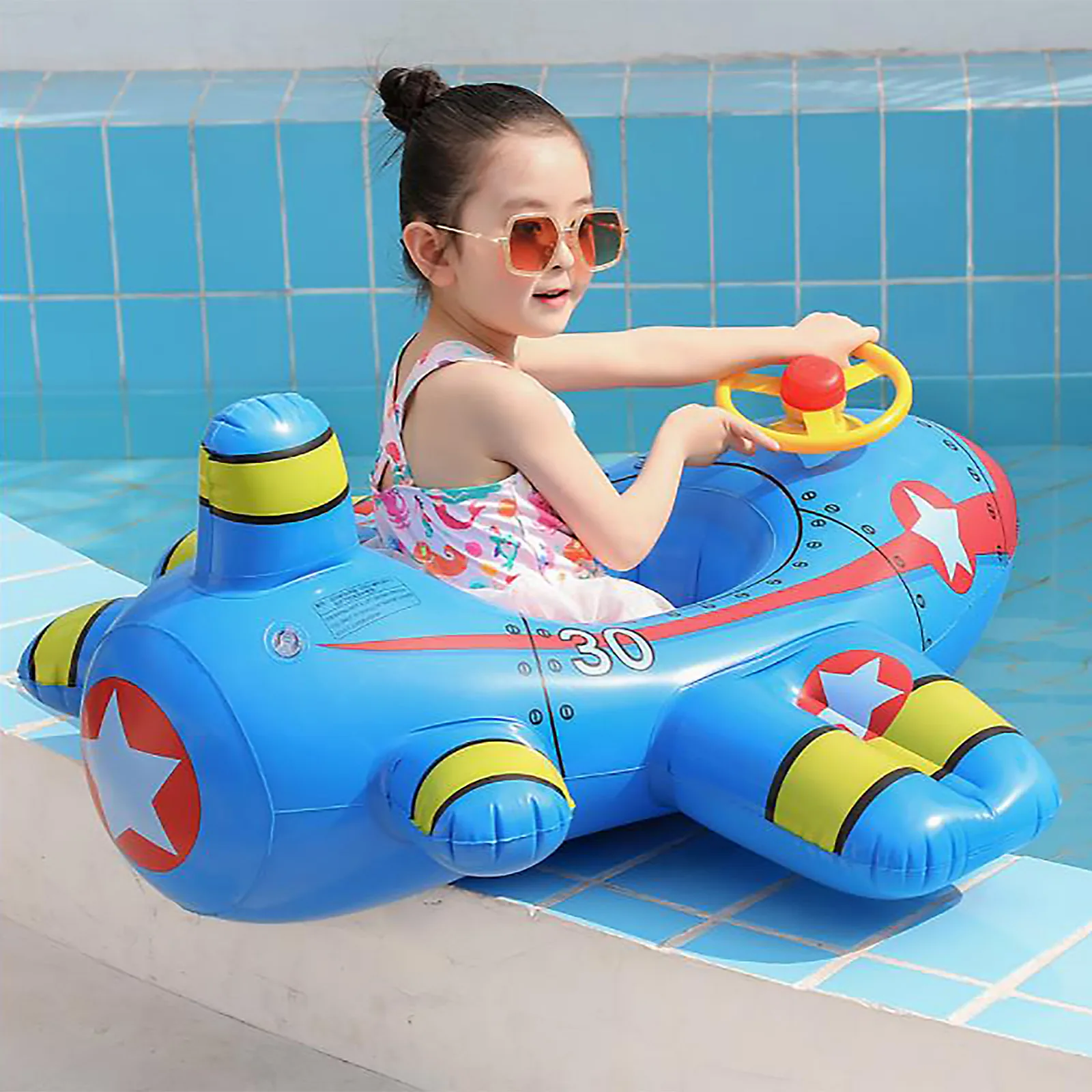 

Inflatable Floats Baby Swimming Airplane Seat New For Children High Quality Summer Pool Water Toy