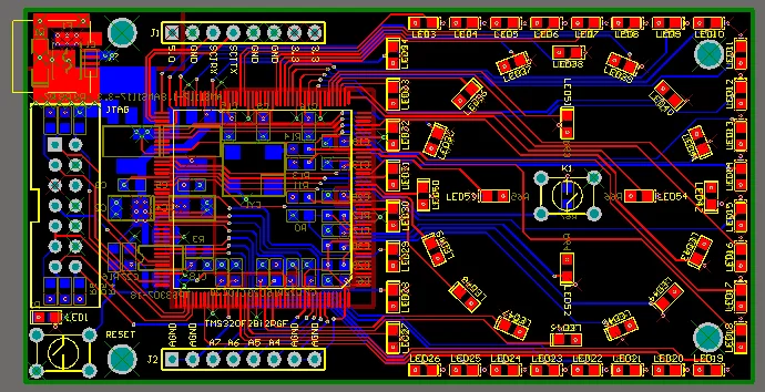 ДЛЯ TI TMS320F2812DSP макетная плата системная основная DIY печатная веселый светодиодный