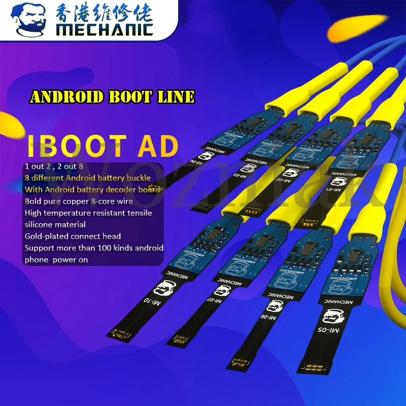 MECHANIC iBoot AD для samsung huawei Xiaomi OPPO VIVO Meizu Boot Line DC блок питания Тестовый Кабель мобильного телефона питания вкл/выкл кабель
