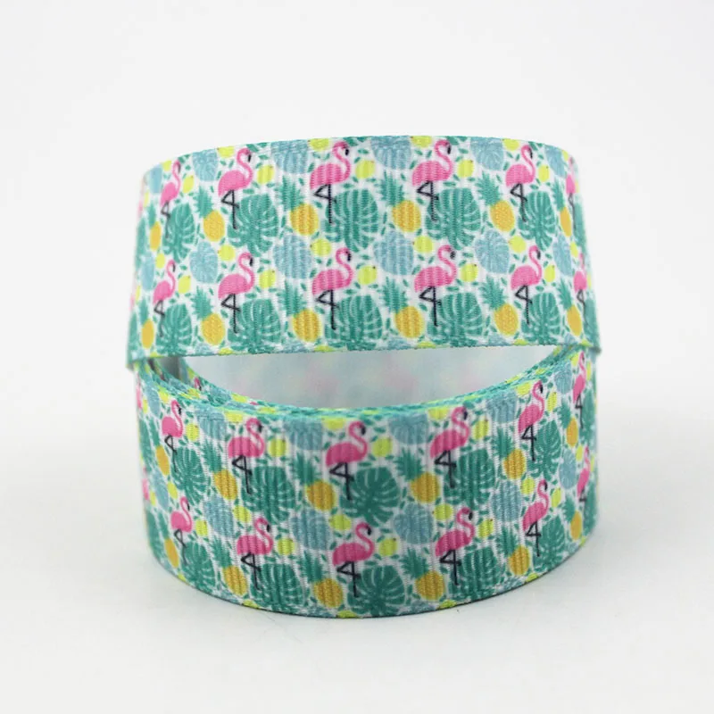 

New design Flamingo printed grosgrain ribbon DIY handmade materials,wedding gift wrap 16mm 22mm 25mm 38mm 57mm 75mm