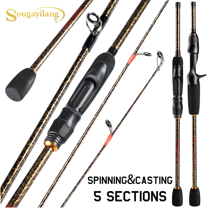 

Удочка рыболовная портативная из углеродного волокна, 5 секций, 1,8/1,98/2,1/2,4 м