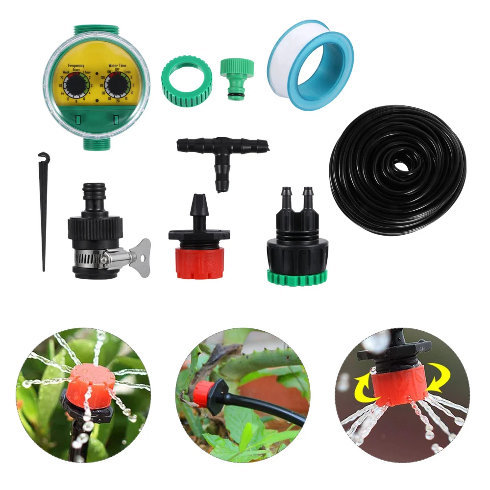 

1 Set 25m Watering Drip Sprinkler Micro Drip Auto Dripper for Plant Watering