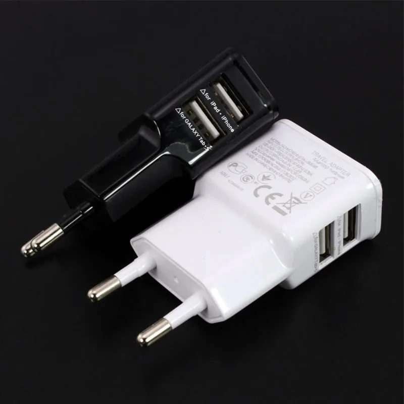 Зарядное устройство с двумя USB портами 5 В 2 А|Зарядные устройства для телефонов| |
