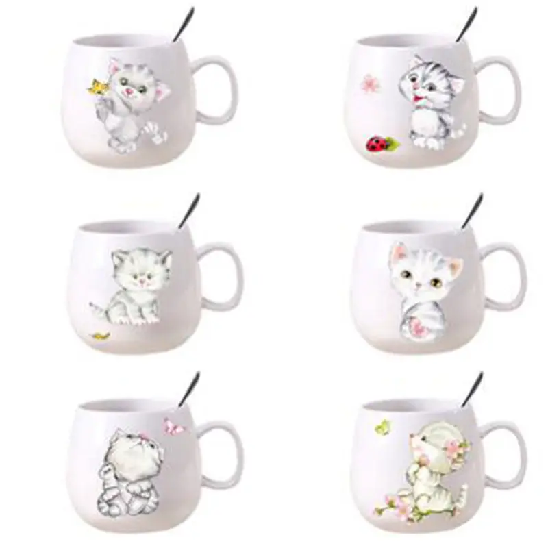 New Lovely Cat Kitten Wall Stickers Toilet Door Butterfly Bathroom Art Decals Home Decoration Window Glass | Дом и сад