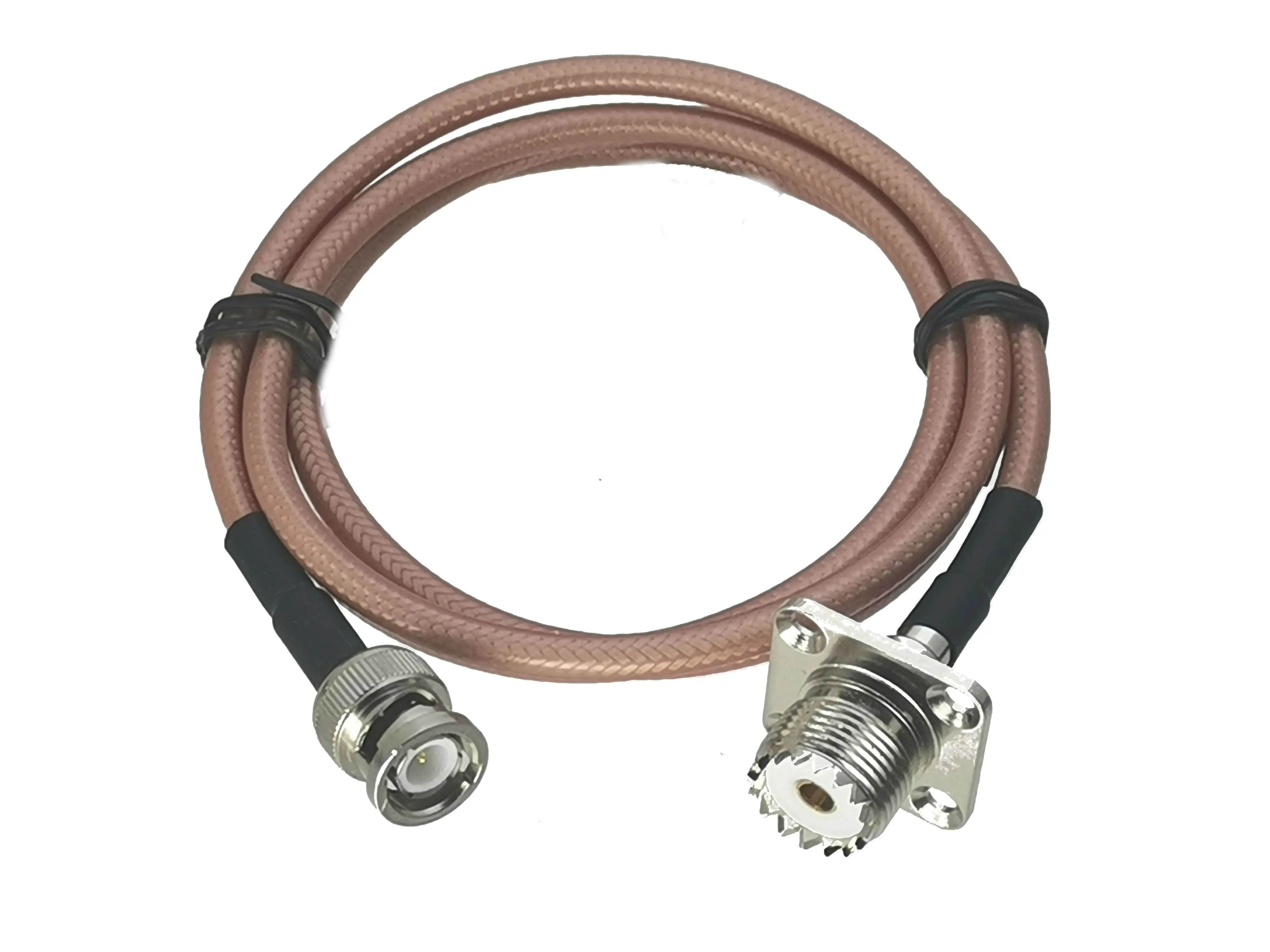 1 шт. RG142 BNC штекер к UHF SO239 гнездовой разъем с 4 отверстиями фланцевый RF