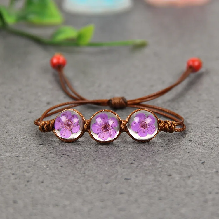 Браслет из натурального белого хрустального камня многоцветный вечный Цветок