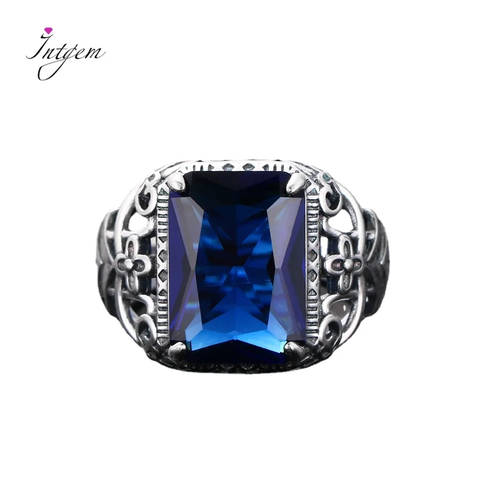 

925 Sterling Silver Rings Sapphire Zircon Women Hollow Out Design Fine Jewelry Bridal Wedding Engagement Party Ring Accessory