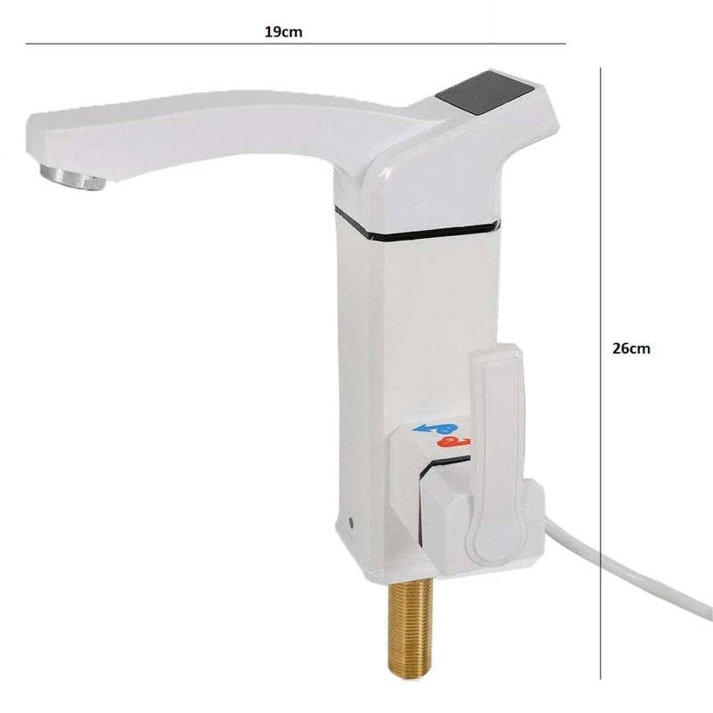 

3000W Instant Electric Faucet 220V Kitchen Water Heater Tap Electric Heating with LED Temperature Display for Bathroom