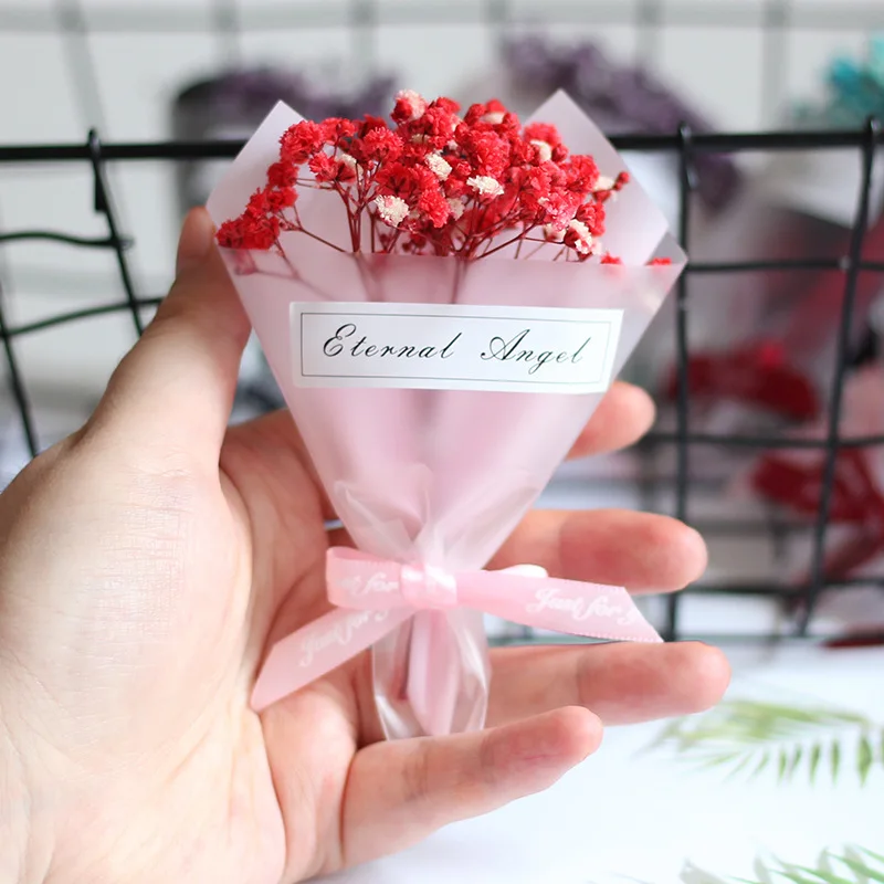 1 Bunch of Mini Dried Flowers Sky Stars Small Bouquet Take Picture Prop Home Window Decoration Valentine's Day DIY Craft Gifts