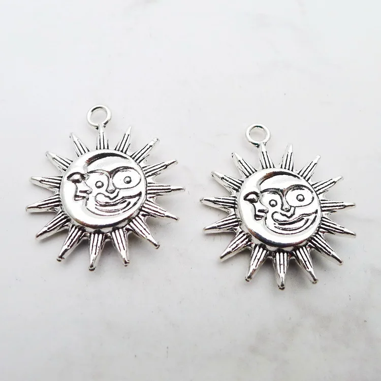 

5 шт., подвески в виде Солнца и Луны, 25 х29 мм