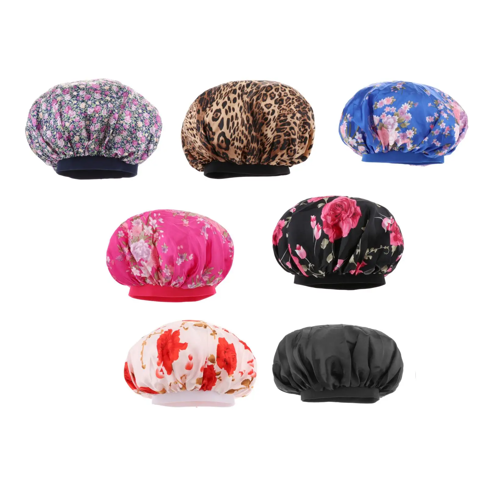 

Women Sleep Hair Hat Care Sleeping Bonnet With Elastic Band Night Soft Cap