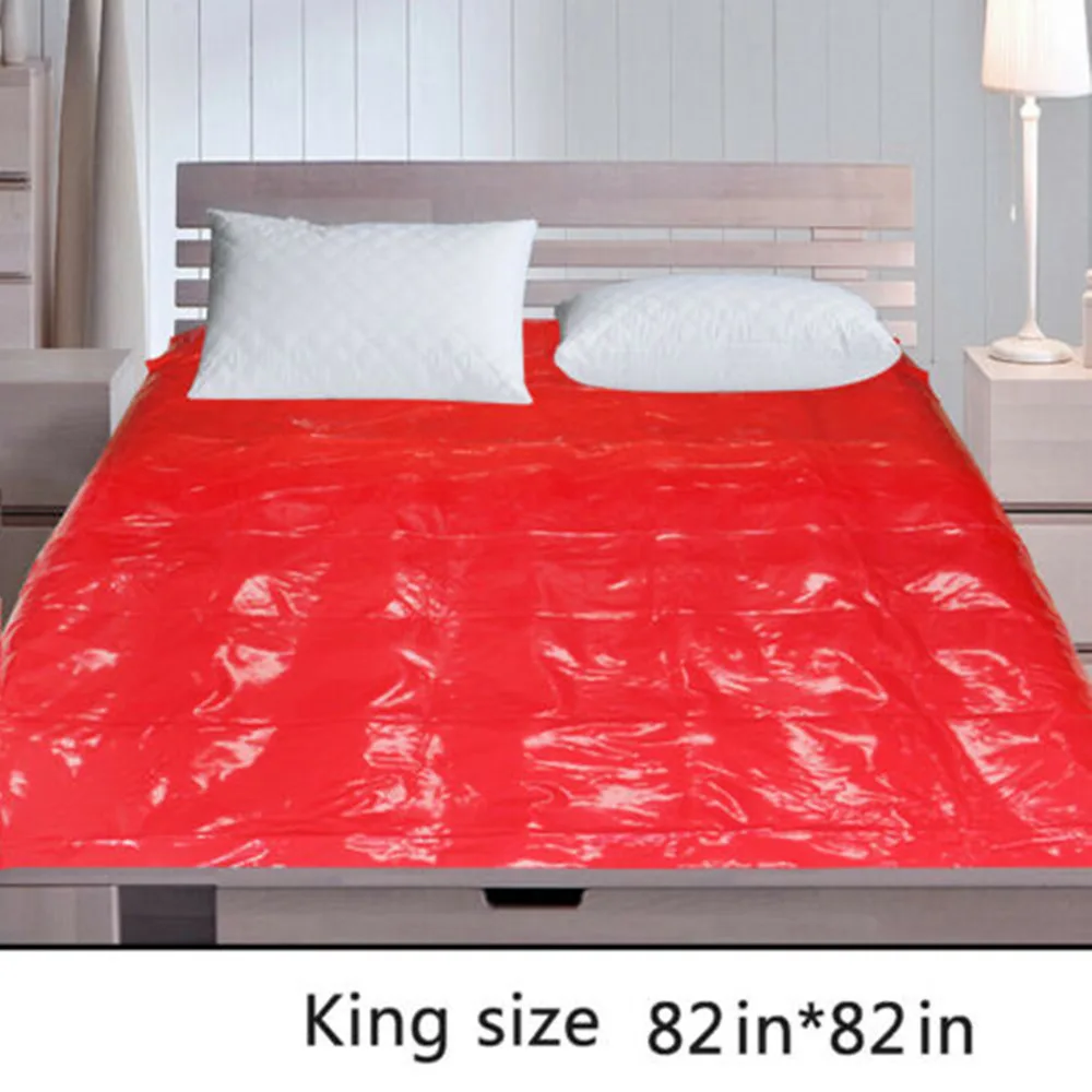 

Thumbedding Sexy Red Bed Sheets Waterproof For Lover Couple Bed Game Full Queen Bed Cover