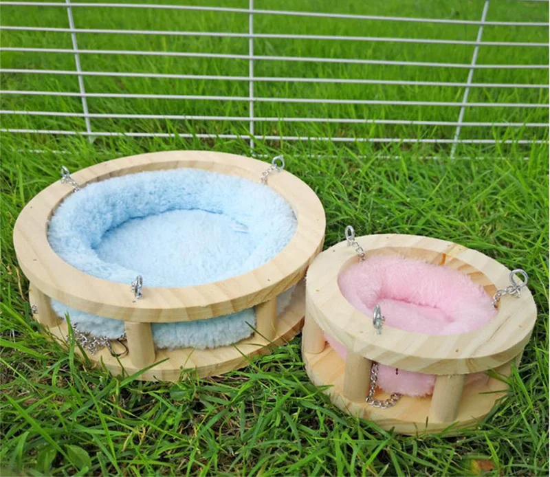 

Wooden Hamster Hammock Hanging Bed House Nest Shed Guinea Pig Chinchilla Room Nest Cage