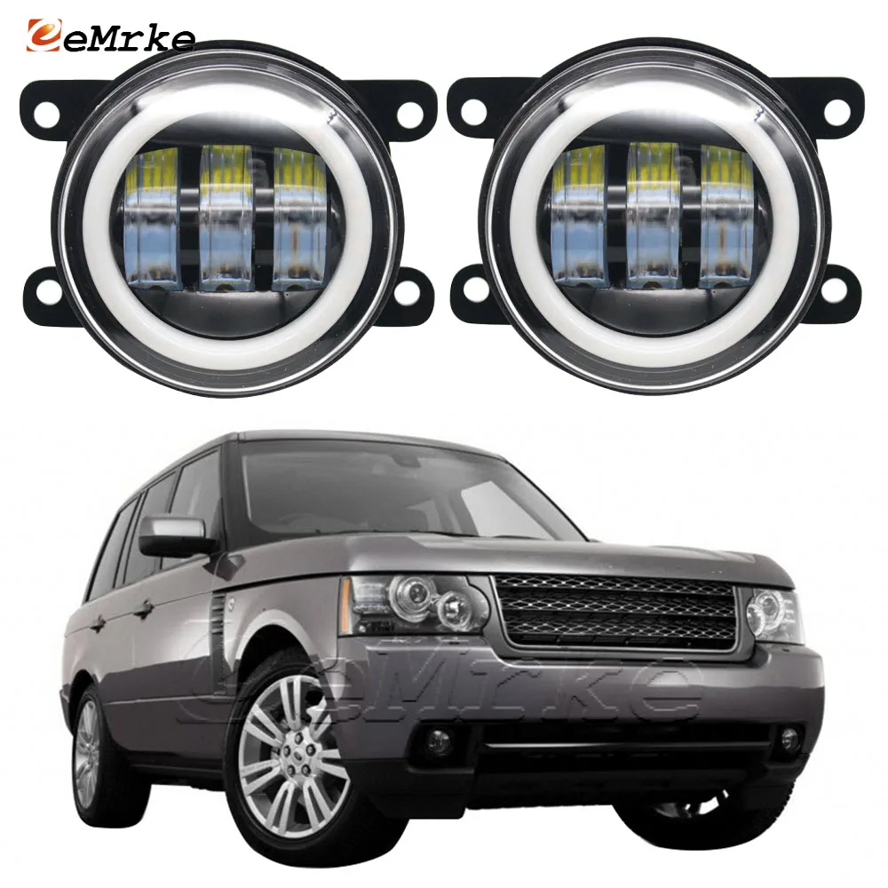 2X Led DRL Angel Eye for Land Rover Range Rover III L322 2010 2011 2012 Fog Lights Assembly Head Lamp w/ Lens Turn Signal Lights