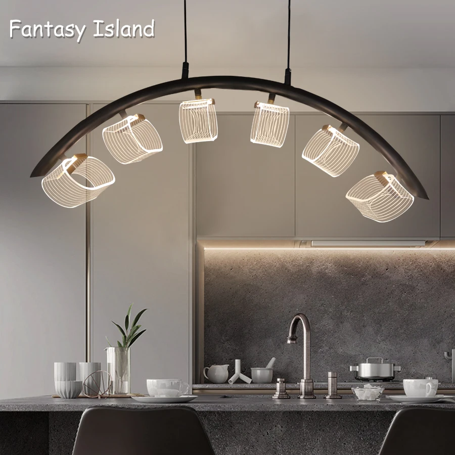 Минималистичная современная светодиодная люстра Hme освещение Акриловые Кольца