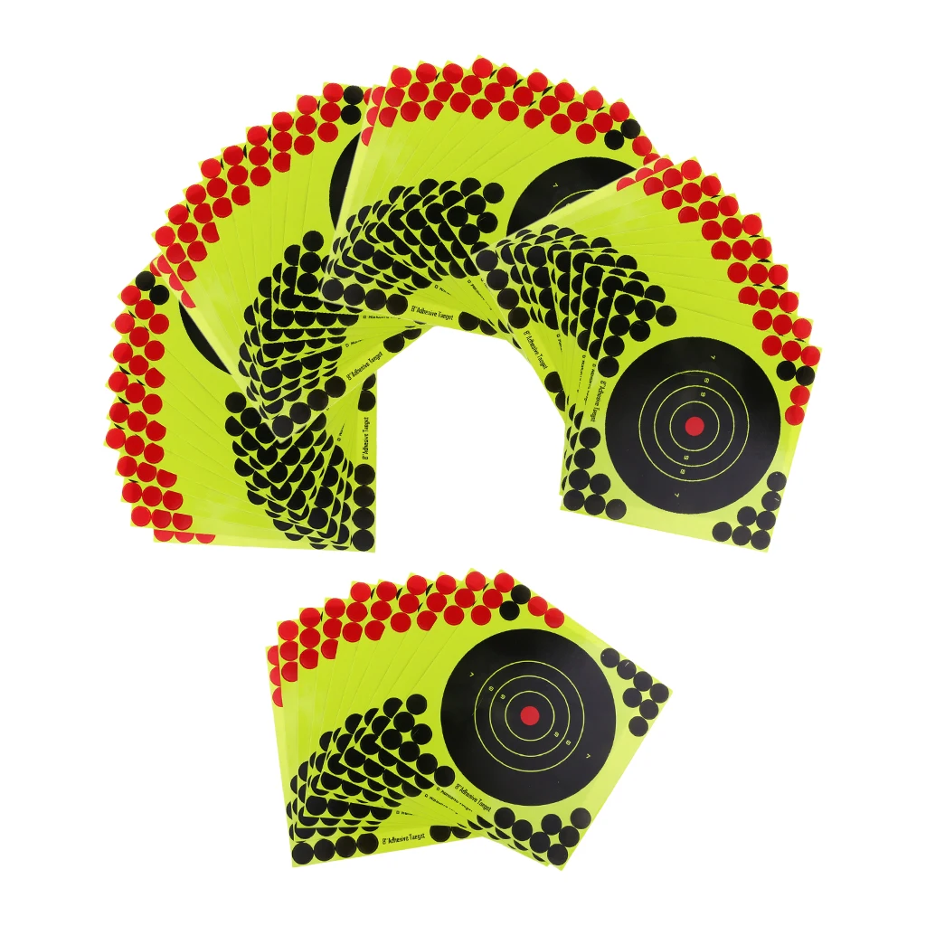 

50pcs Targets Paper, Reactive Sticker 8x8 In