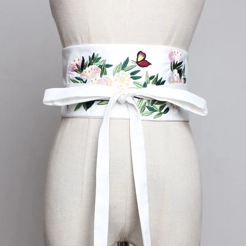 

Пояс ханьфу с вышивкой, традиционный китайский декоративный пояс с вышивкой кисточкой, аксессуар для костюма LC083