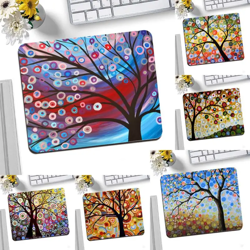 

YNDFCNB Beautiful Tree Art Durable Rubber Mouse Mat Pad Desktop Mousepad Gaming Small Mouse Pad 25X20CM Keyboard Mat