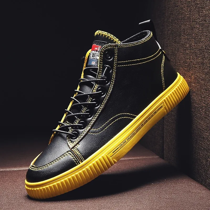 Универсальная повседневная мужская обувь с высоким верхом на весну и осень