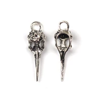 10pcs bird head skull charms tibetan silver plated pendants antique jewelry making diy handmade craft